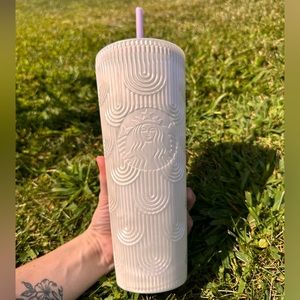 White Mermaid Scales Starbucks Tumbler